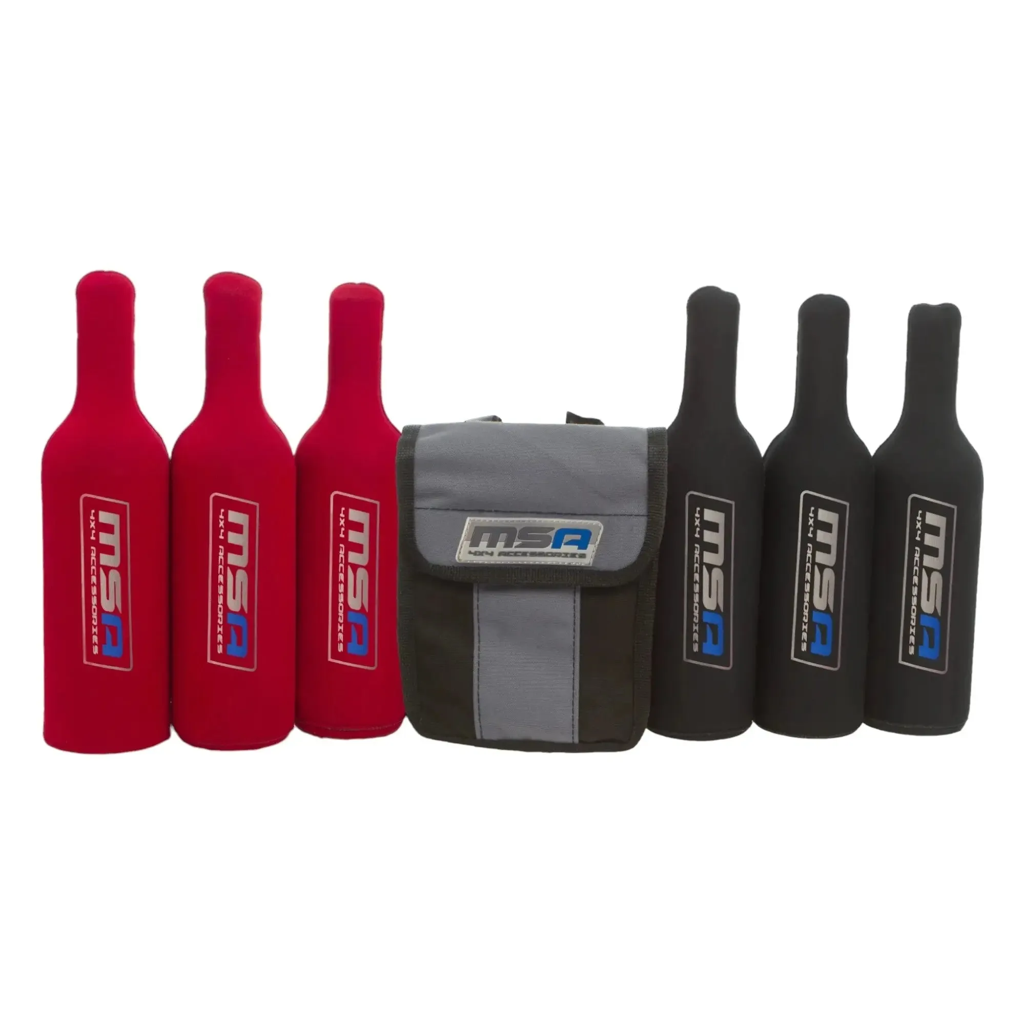 MSA 4X4 Wine Bottle Tubes with Canvas Storage Bag