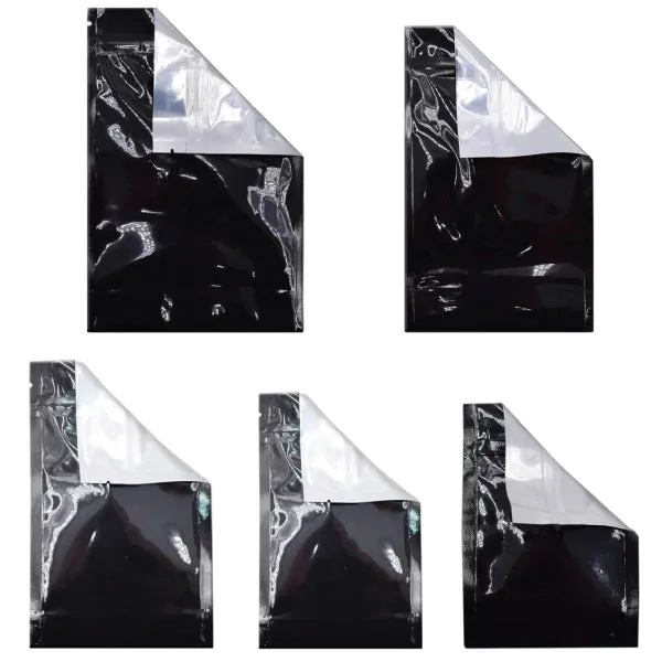 Mylar Bag Black/Clear Starter Kit - 5 Sizes - (500 Bags Per Size)