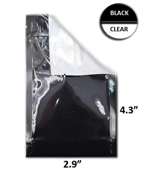 Mylar Bag Black/Clear Starter Kit - 5 Sizes - (500 Bags Per Size)