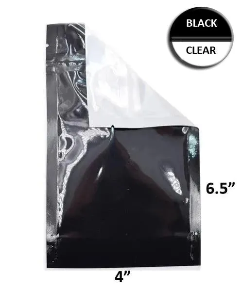 Mylar Bag Black/Clear Starter Kit - 5 Sizes - (500 Bags Per Size)
