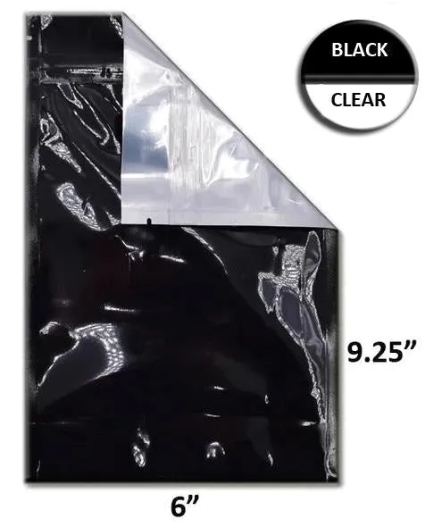 Mylar Bag Black/Clear Starter Kit - 5 Sizes - (500 Bags Per Size)
