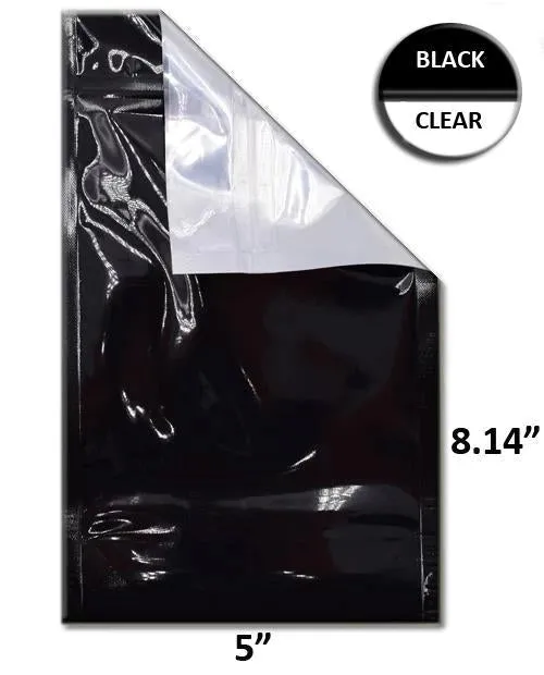 Mylar Bag Black/Clear Starter Kit - 5 Sizes - (500 Bags Per Size)