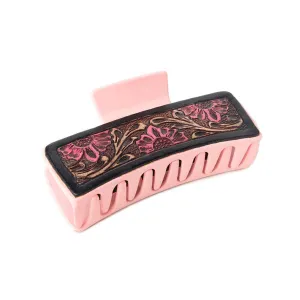 Myra Bags High Vista Hair Comb Clip In Pink and Brown