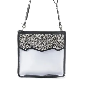 Myra Bags Pearlton Prairie Clear Bag In Black and White