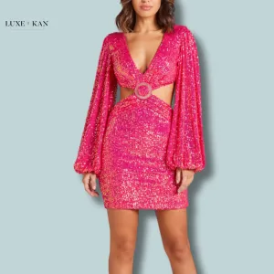 NADINE MERABI CAITLIN PINK DRESS