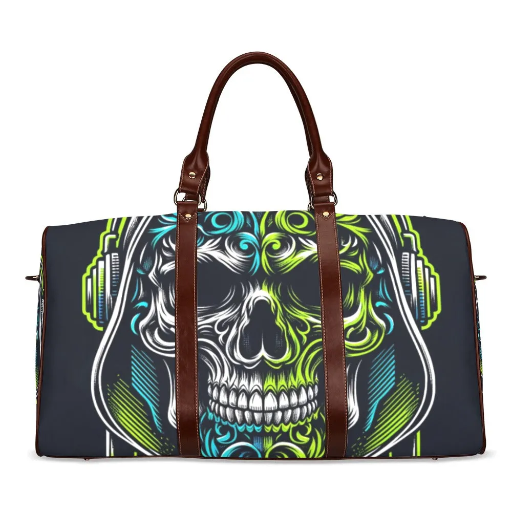 Neon Skull Waterproof Duffel Bag – Bold and Functional