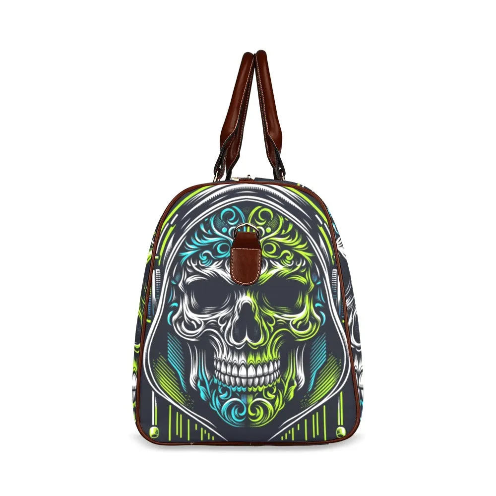 Neon Skull Waterproof Duffel Bag – Bold and Functional