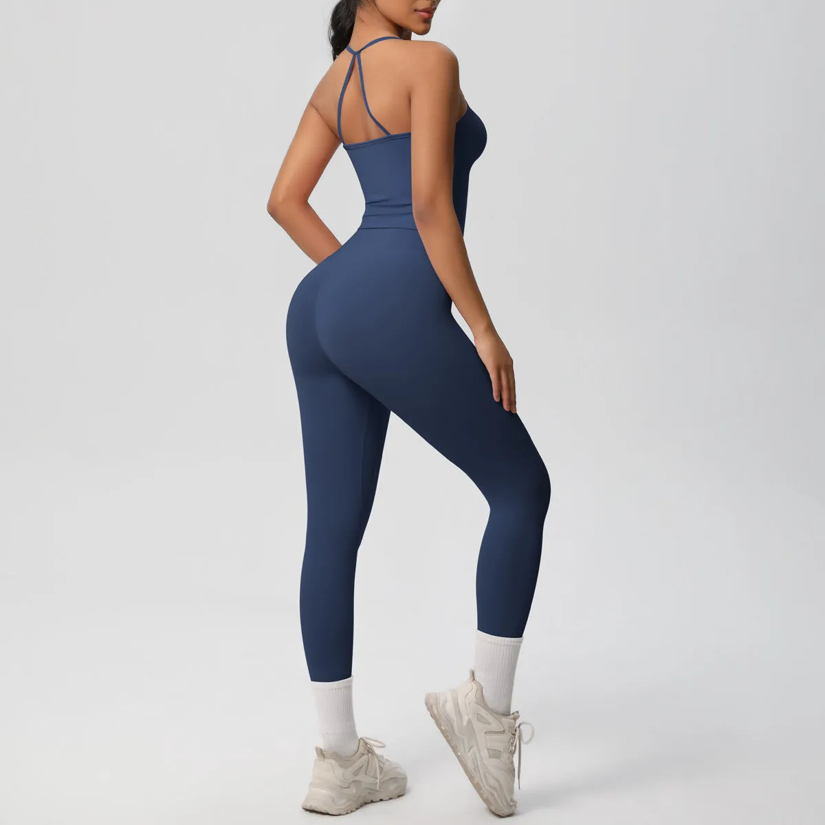 Nude Feel High Waist Sling Leggings Yoga Set