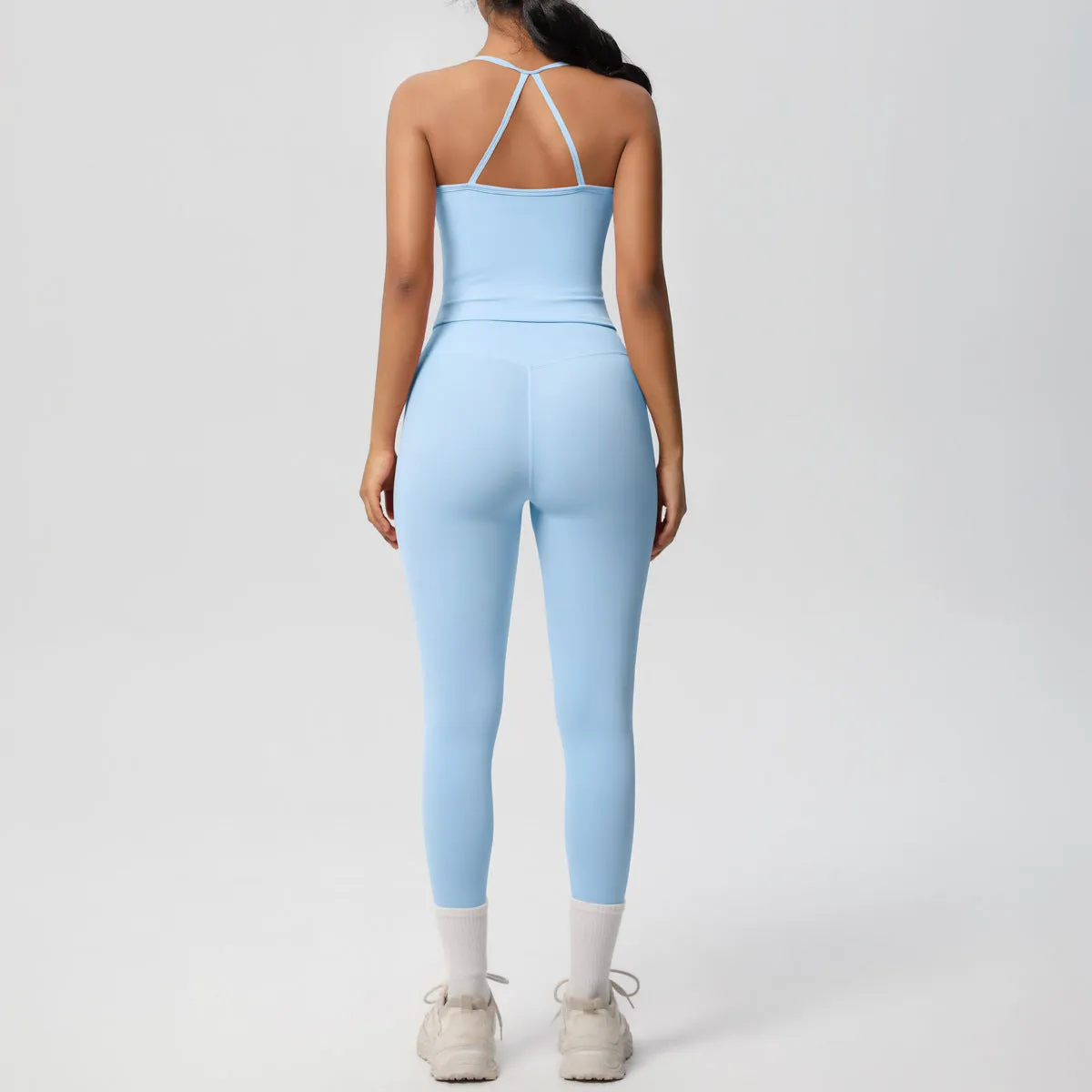 Nude Feel High Waist Sling Leggings Yoga Set
