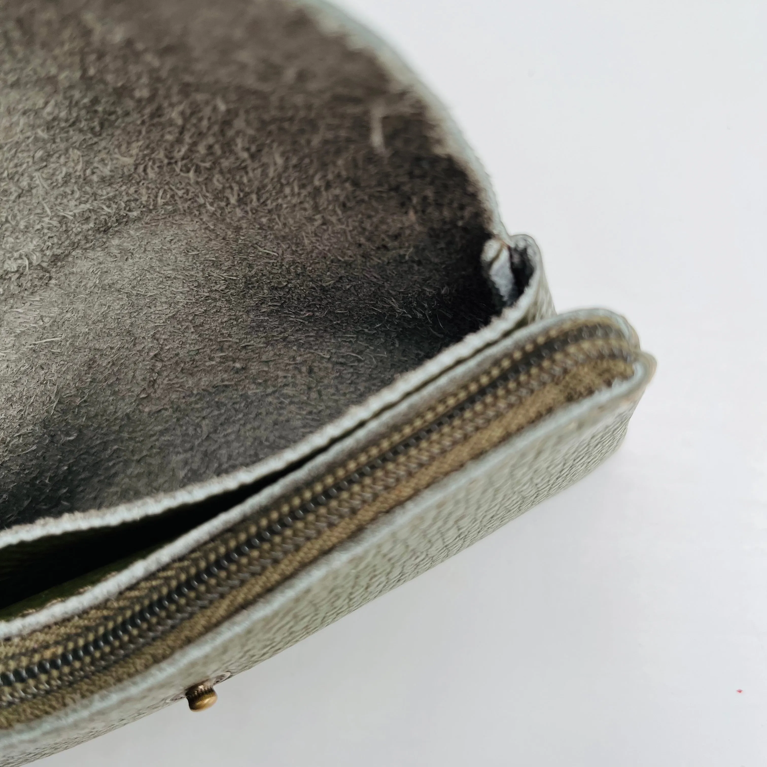 Olive Green Soft Leather Wide Purse