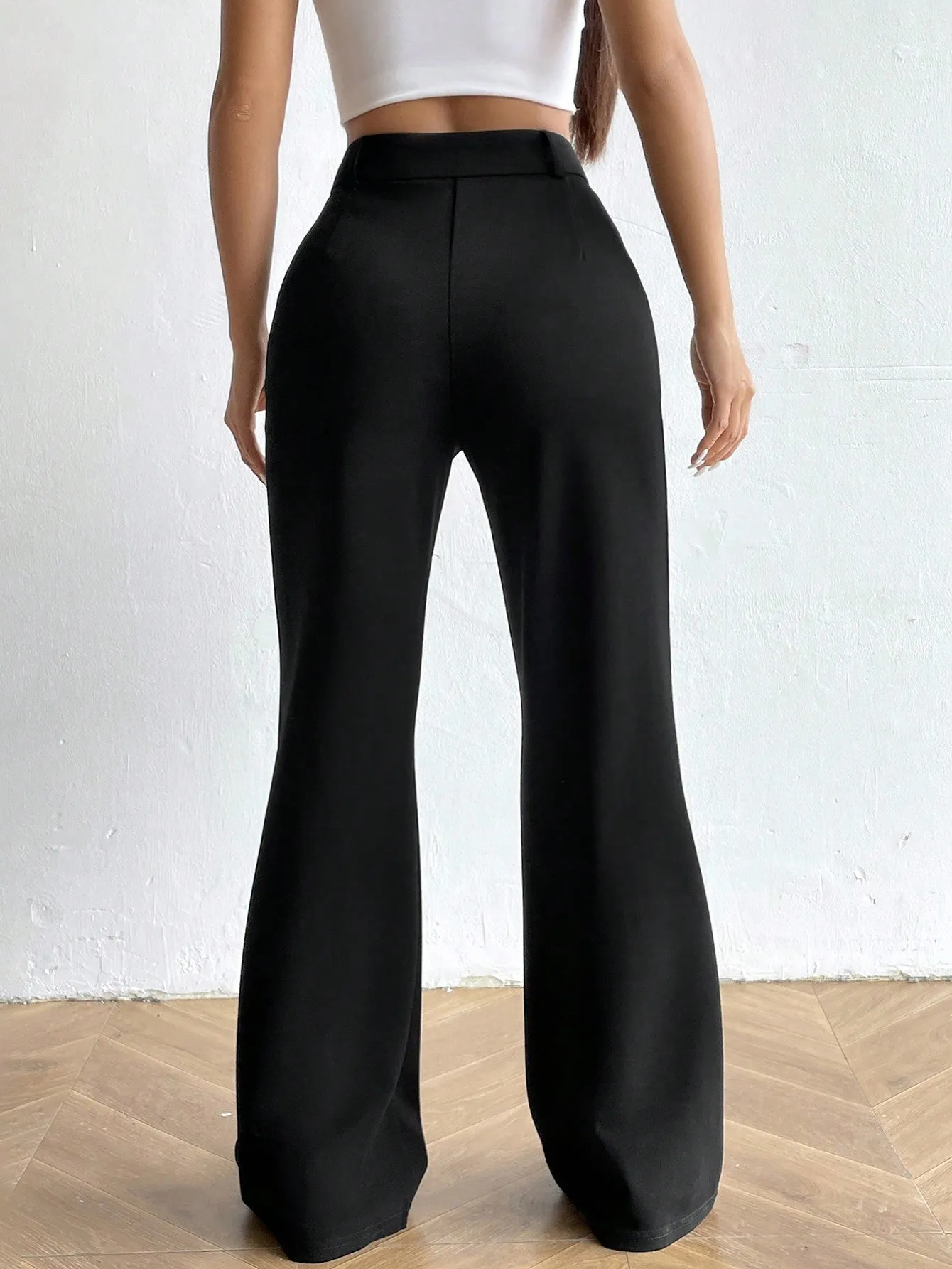 Pantalones Acampanados de Cintura Alta  CR