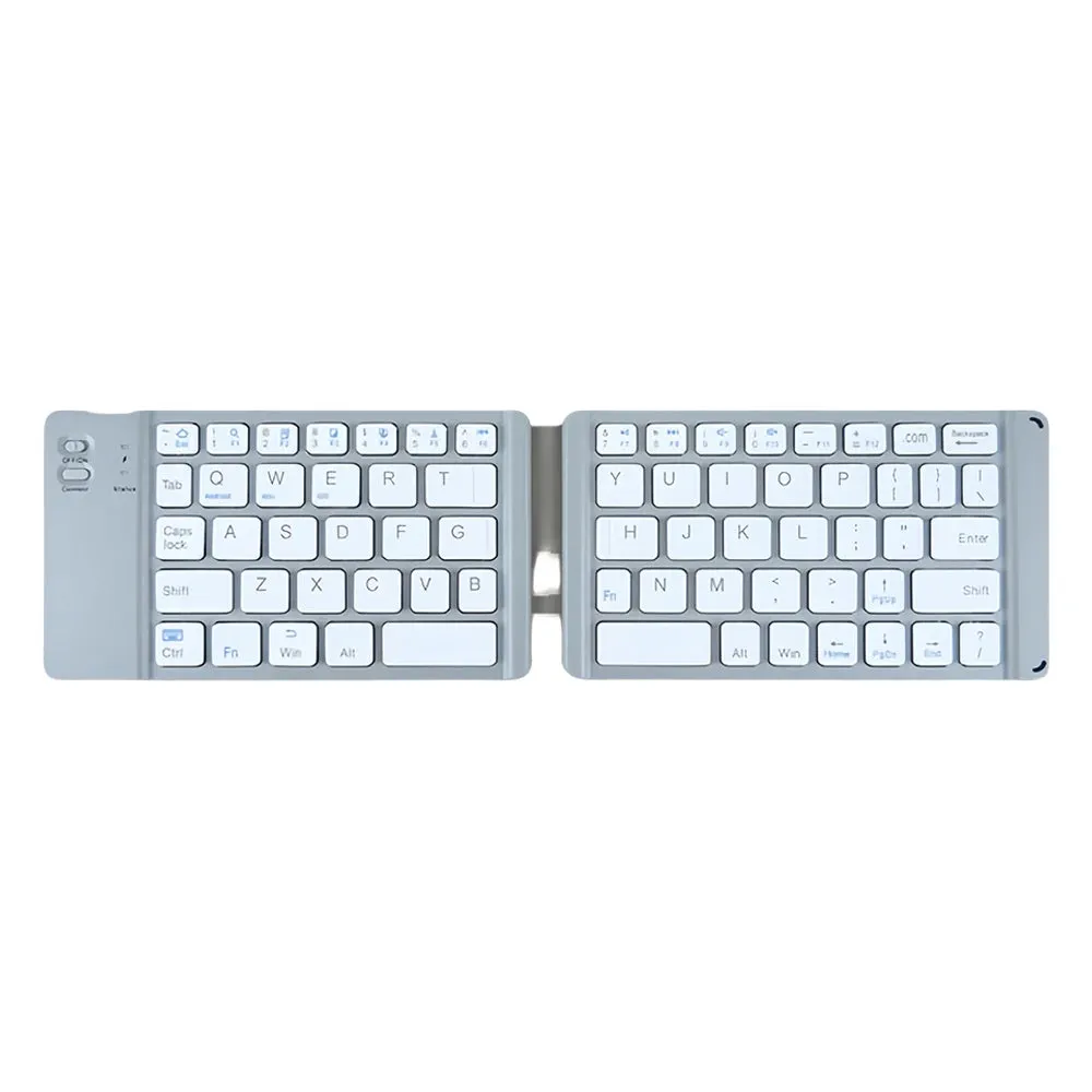 Portable Mini Three Folding Bluetooth Keyboard Wireless Foldable Keypad