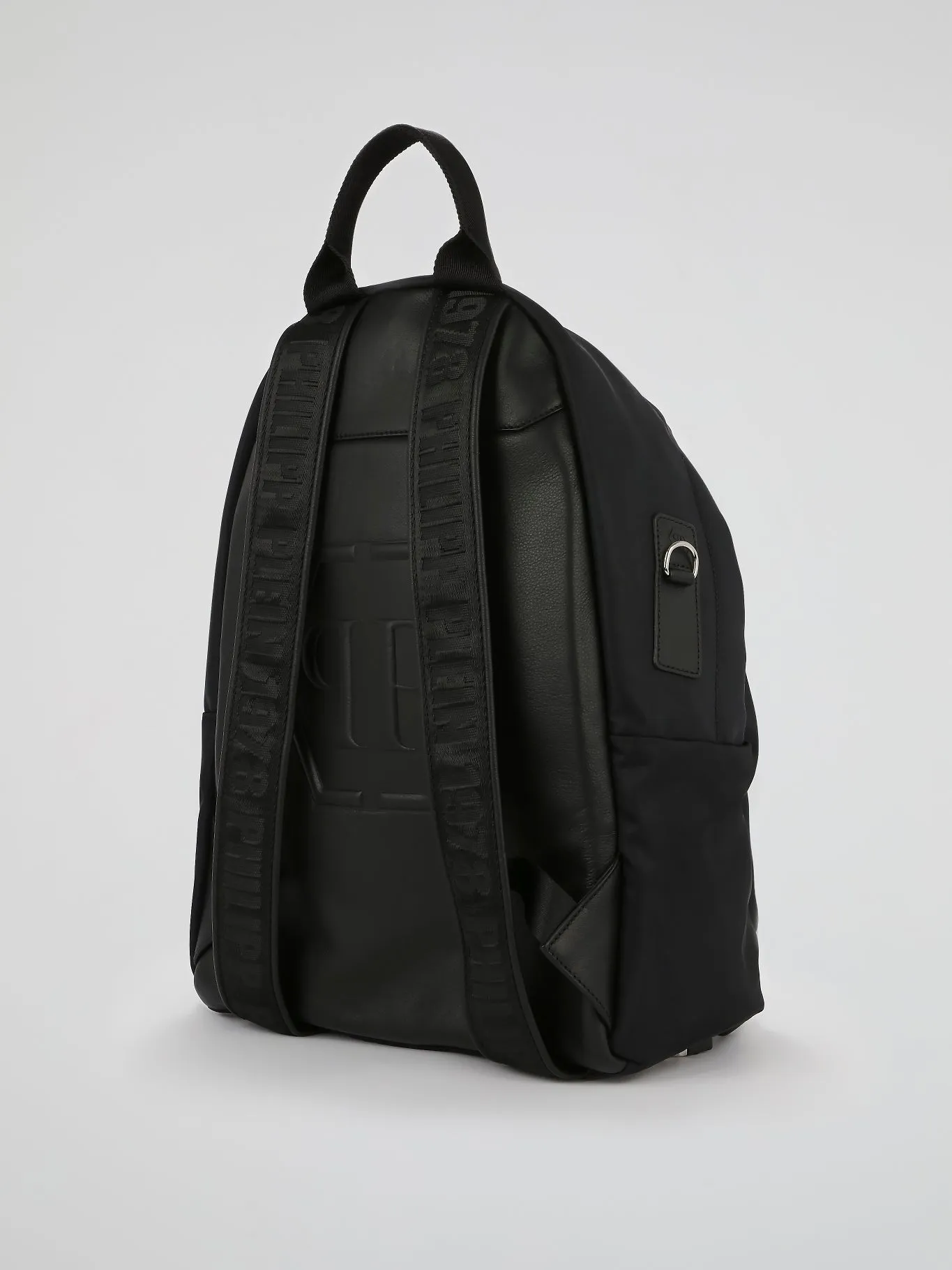 PP1978 Black Logo Strap Backpack