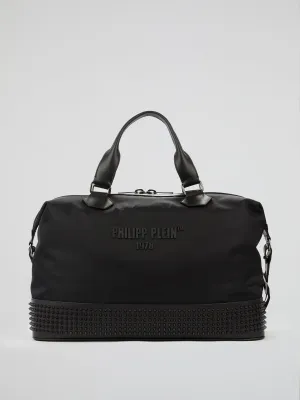 PP1978 Black Spike Studded Travel Bag
