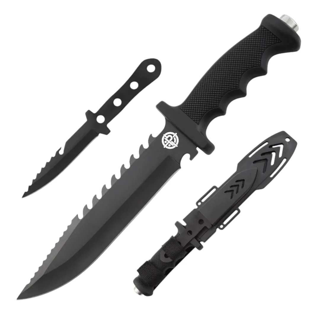 PrepPro Tactical Dual-Blade Survival Knife Set – Built for Any Mission