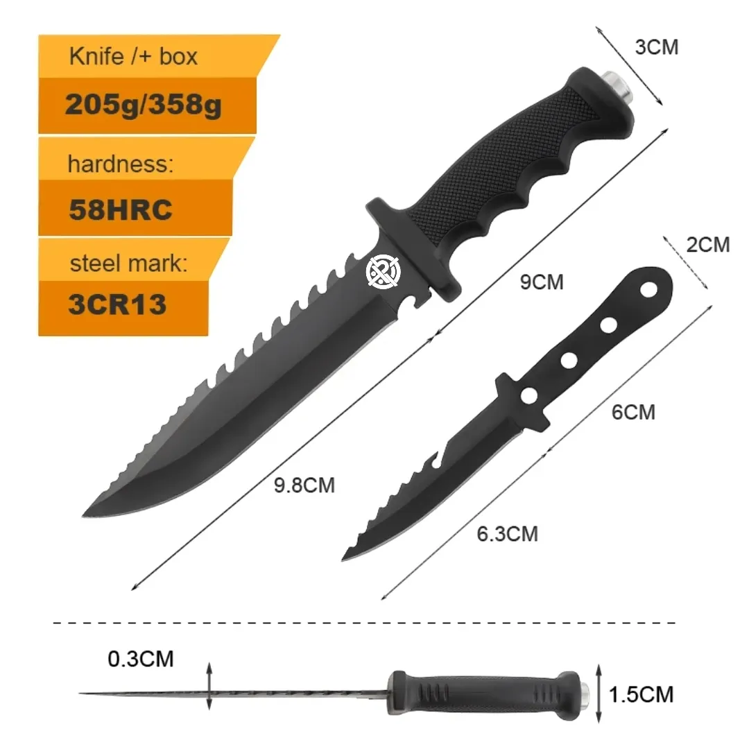 PrepPro Tactical Dual-Blade Survival Knife Set – Built for Any Mission
