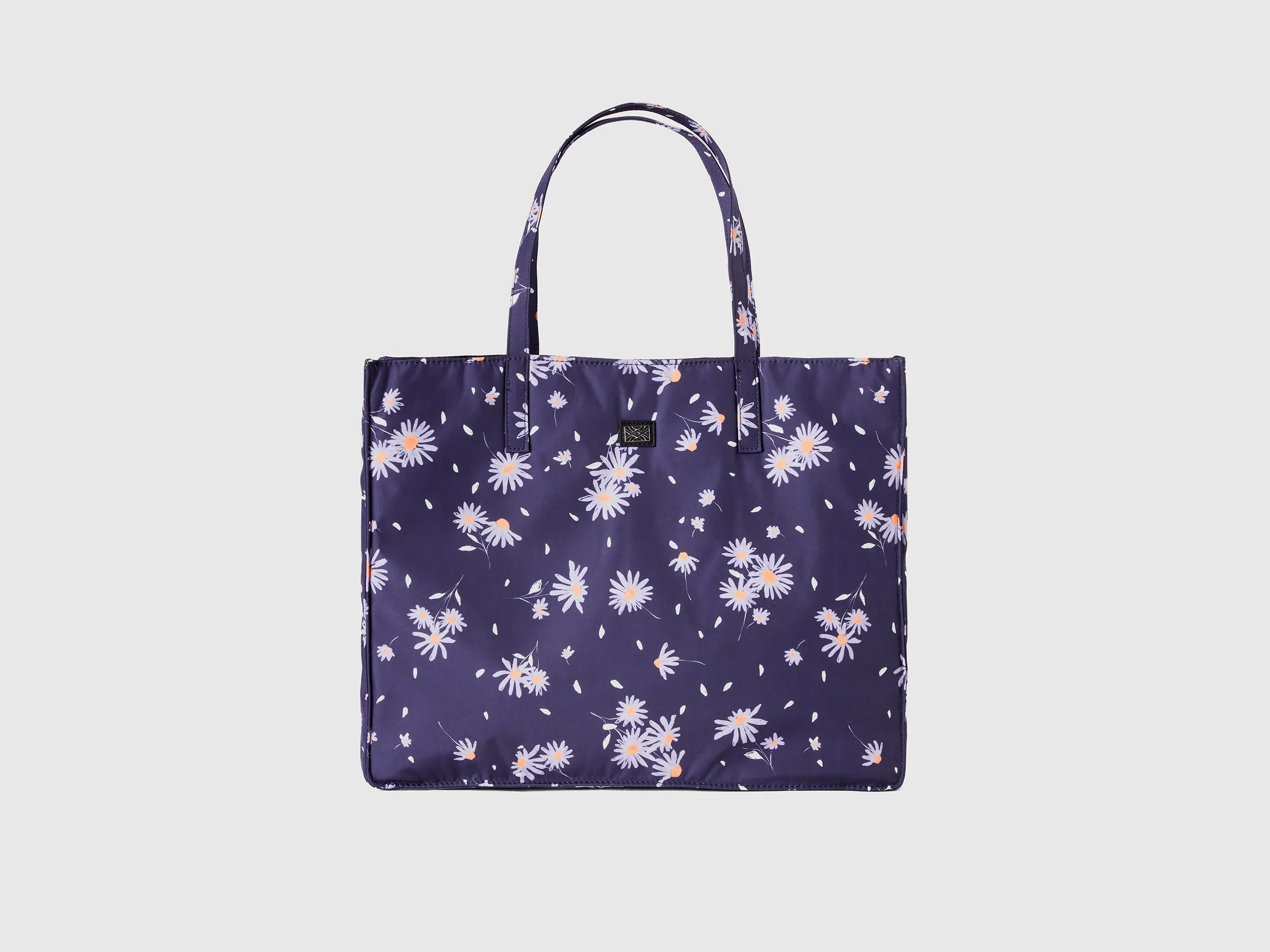 Printed Zipper Tote Bag