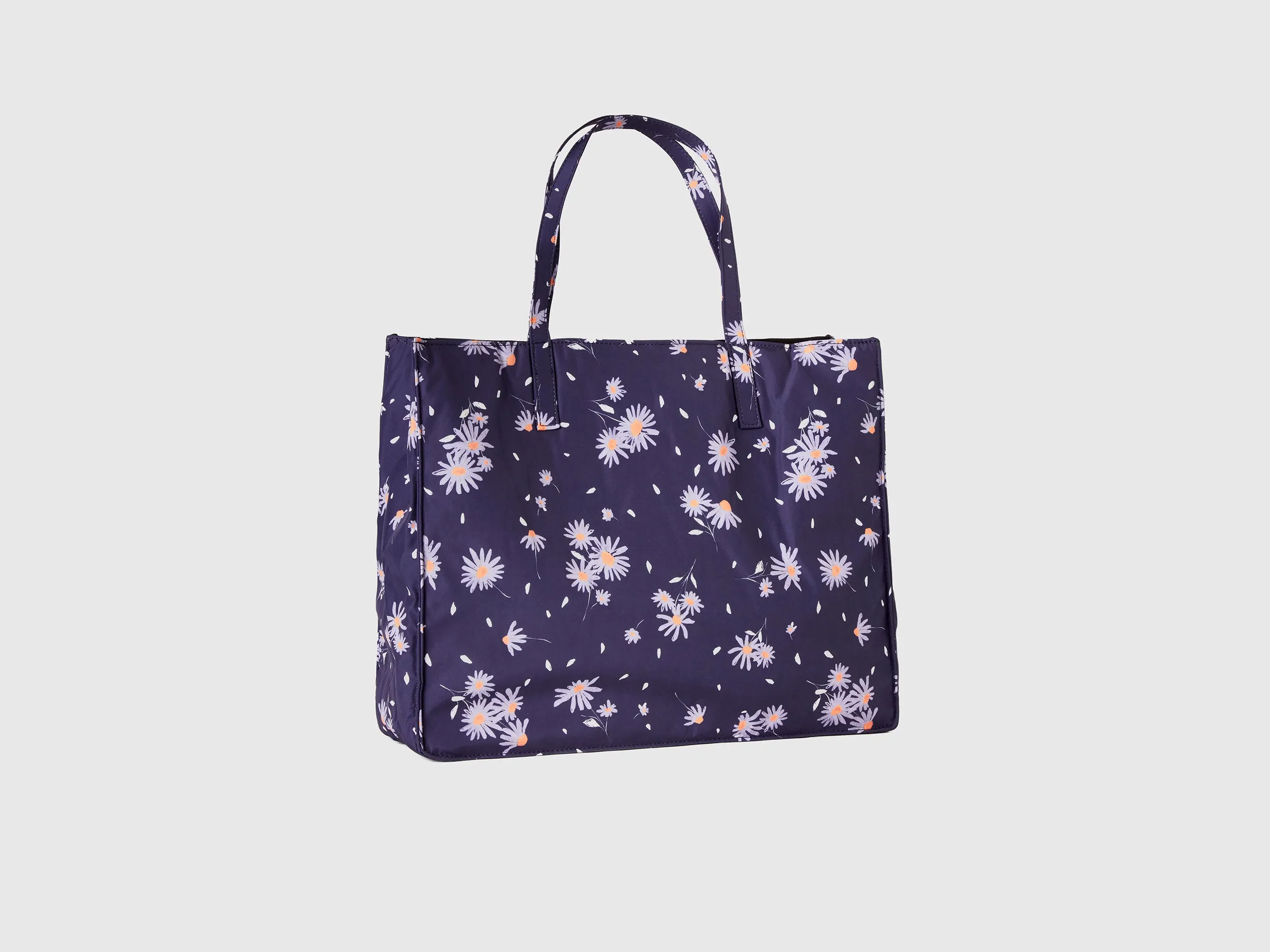 Printed Zipper Tote Bag