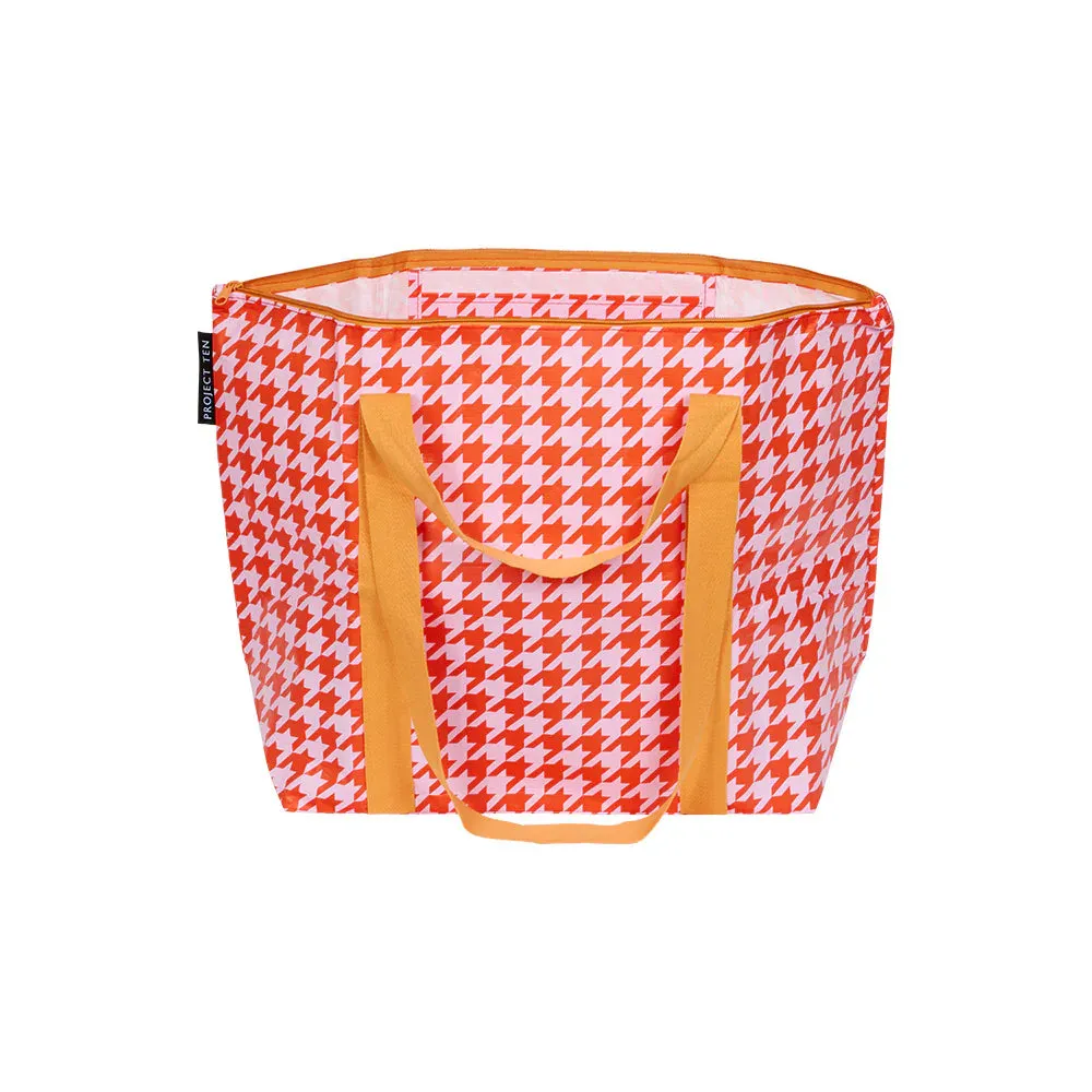 Project Ten Zip Up Tote Medium - Houndstooth