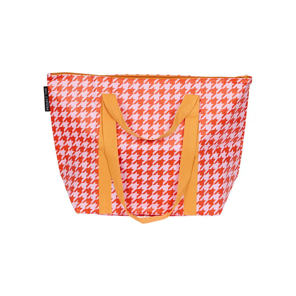 Project Ten Zip Up Tote Medium - Houndstooth