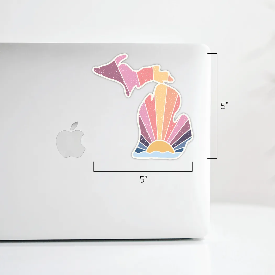 Rainbow Sunset Michigan Sticker