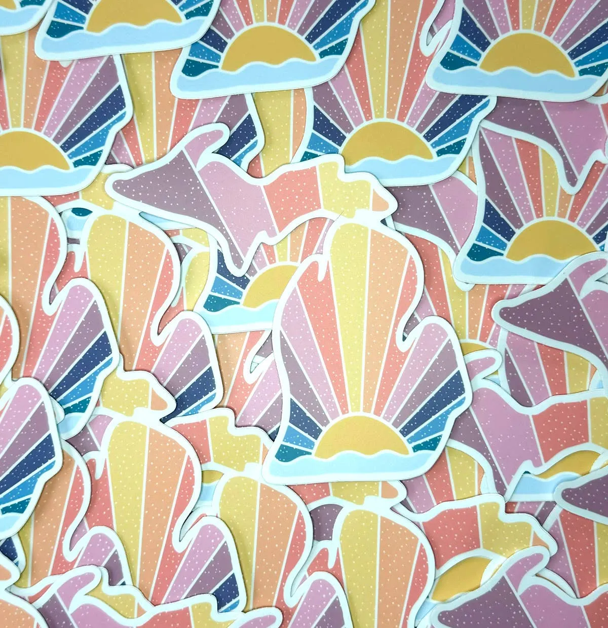 Rainbow Sunset Michigan Sticker