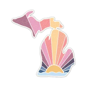Rainbow Sunset Michigan Sticker