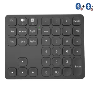 Rechargeable Dual Bluetooth Numeric Keyboard for iPad, Laptop