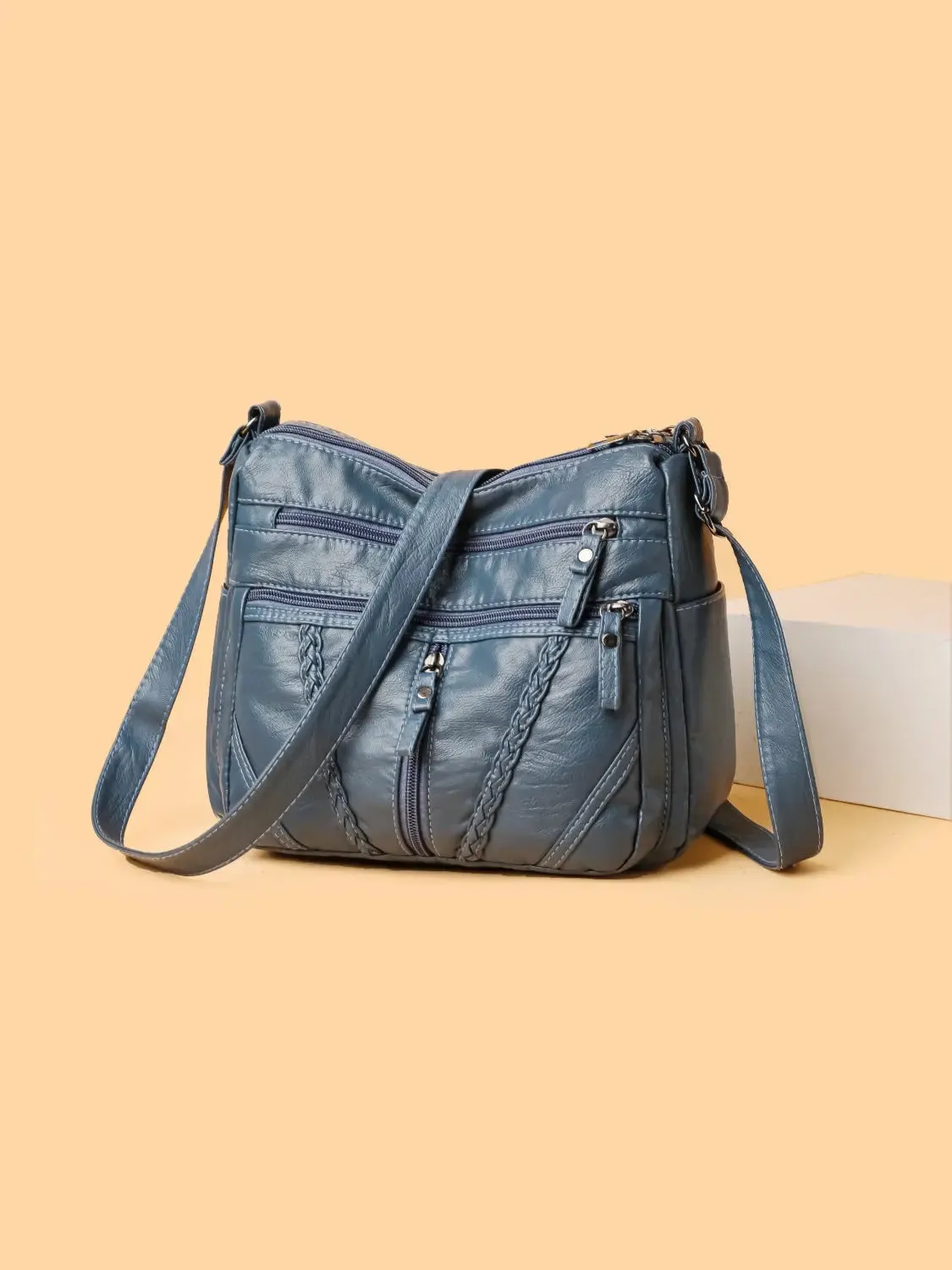 'Remi' Leather Vintage Style Shoulder Bag