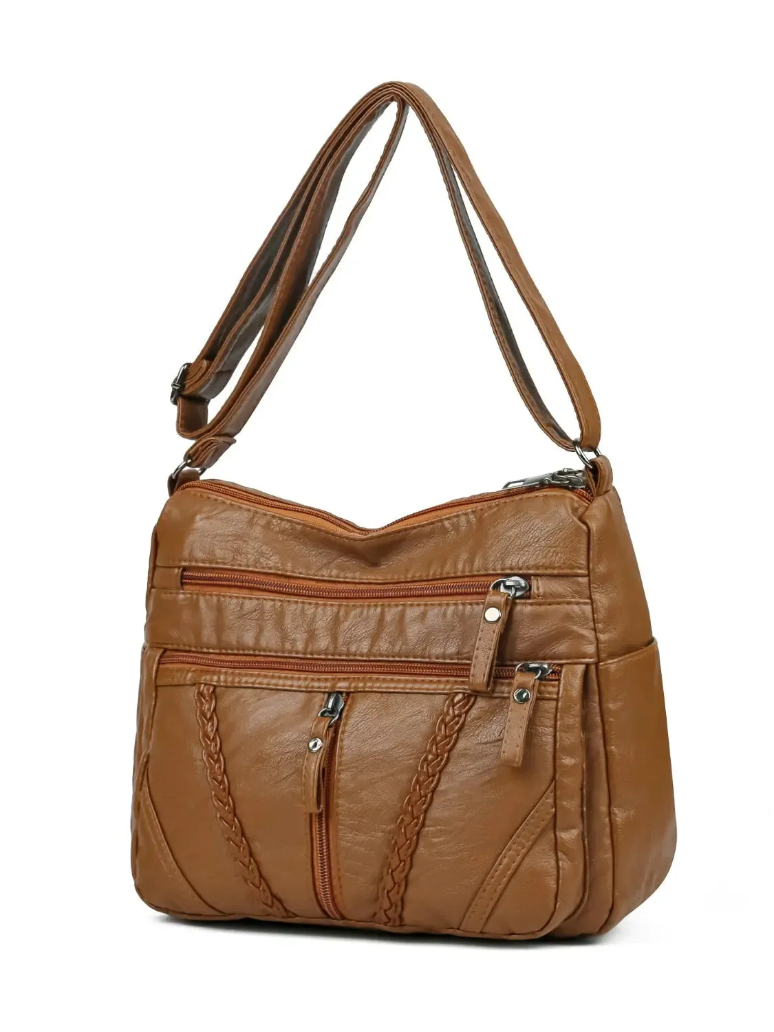 'Remi' Leather Vintage Style Shoulder Bag