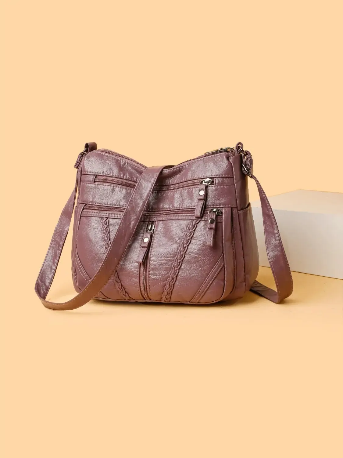 'Remi' Leather Vintage Style Shoulder Bag