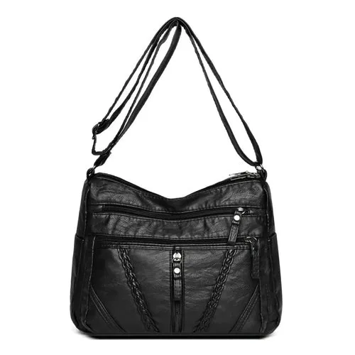 'Remi' Leather Vintage Style Shoulder Bag