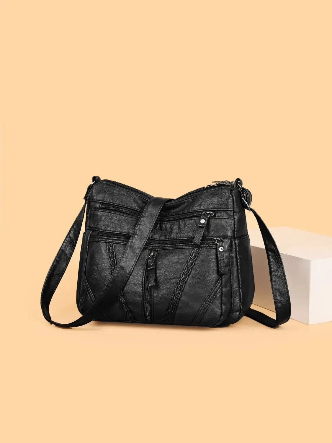 'Remi' Leather Vintage Style Shoulder Bag