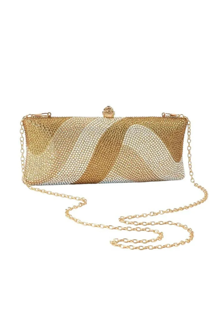 Rhinestone Embellishment Elegant Geometric Evening Clutch Bag