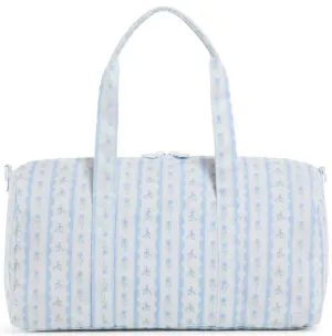 Ribbon Floral Blue Weekender Duffel Bag