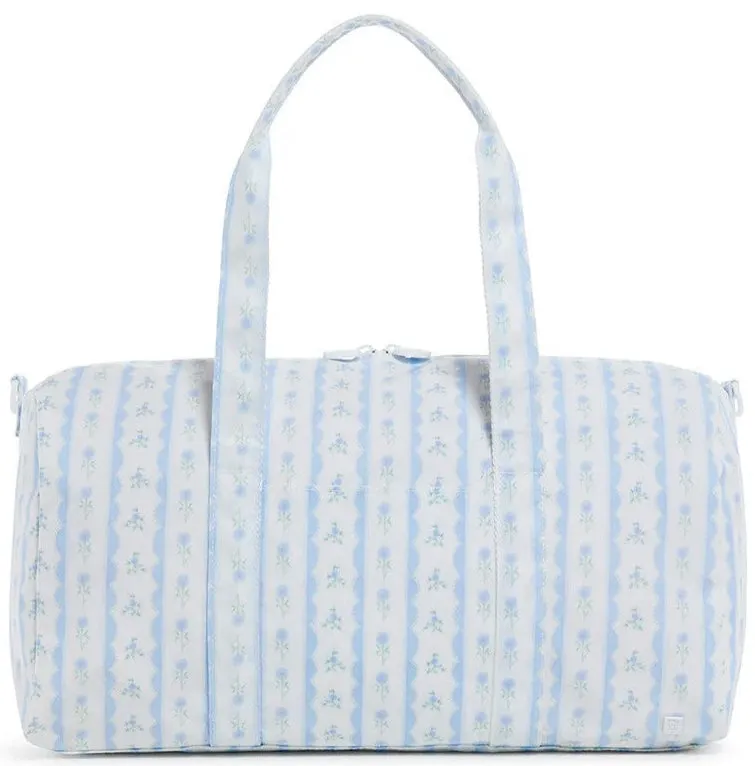 Ribbon Floral Blue Weekender Duffel Bag