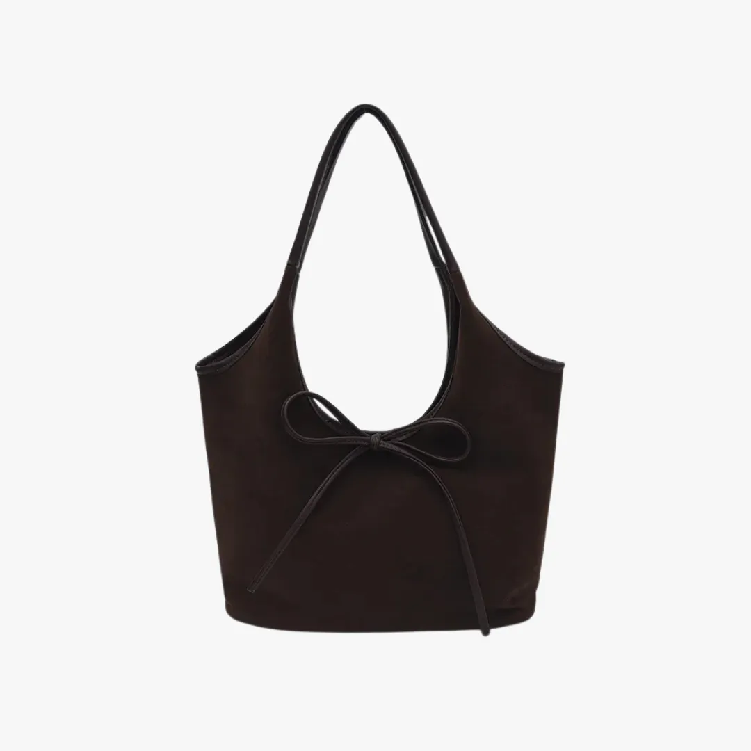 Ribbon Suede Tote