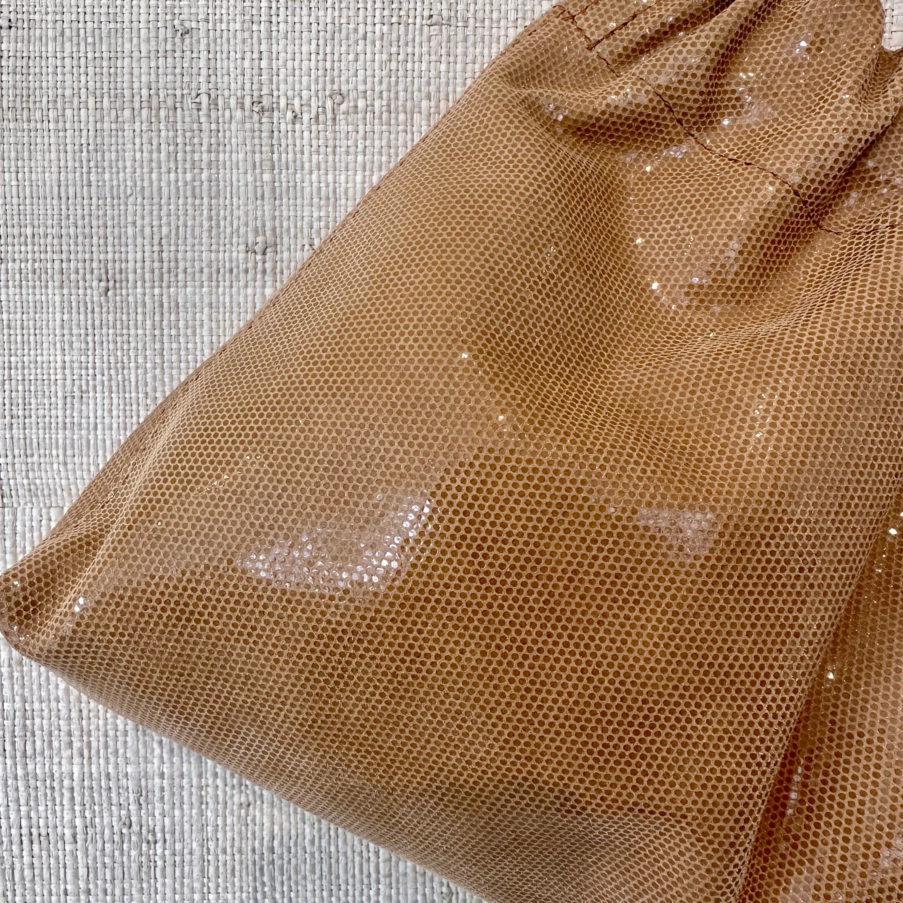 Ruched Shoulder Bag - Metallic Butterscotch