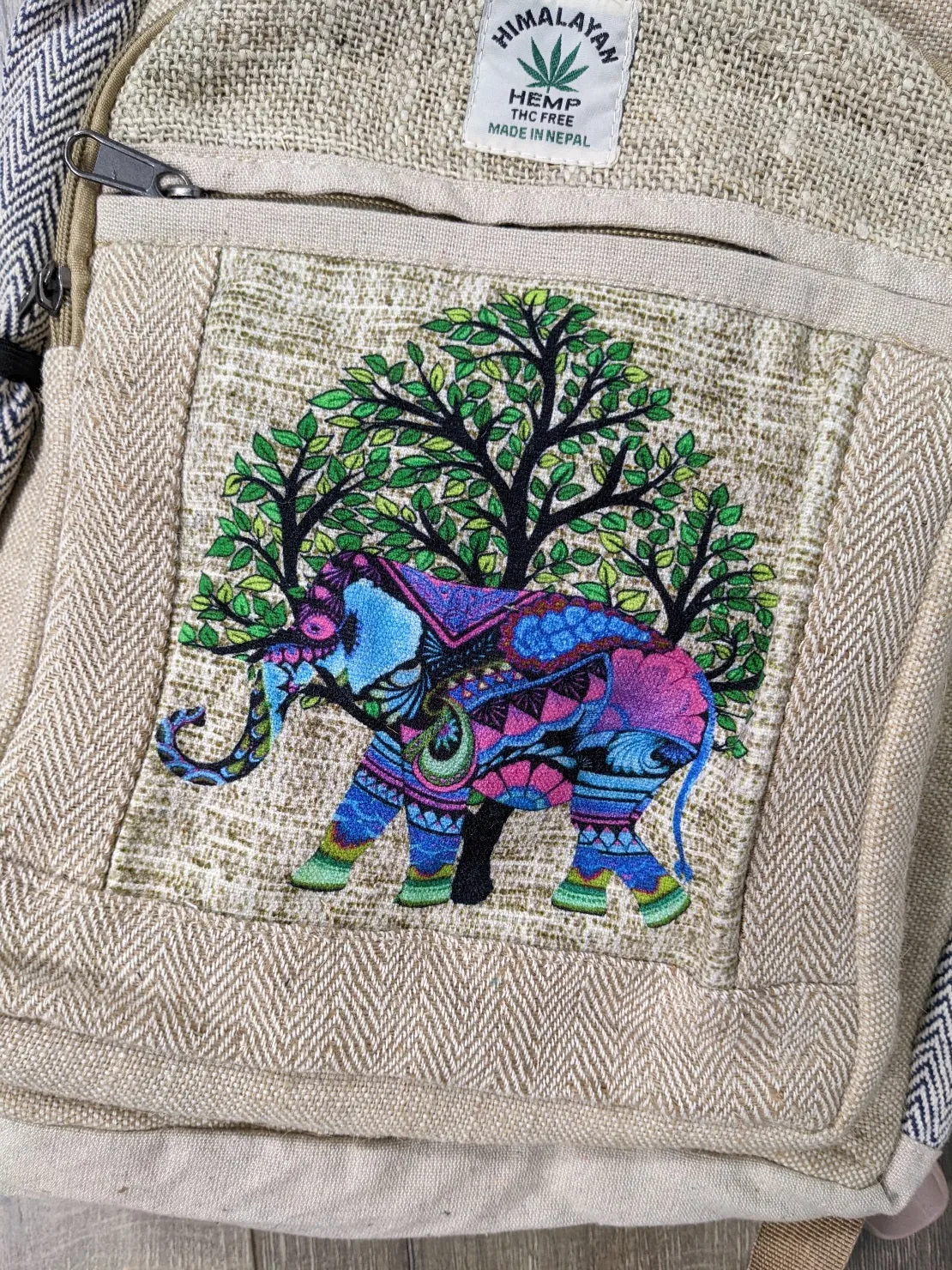 Rucksack Elephant Screen Print