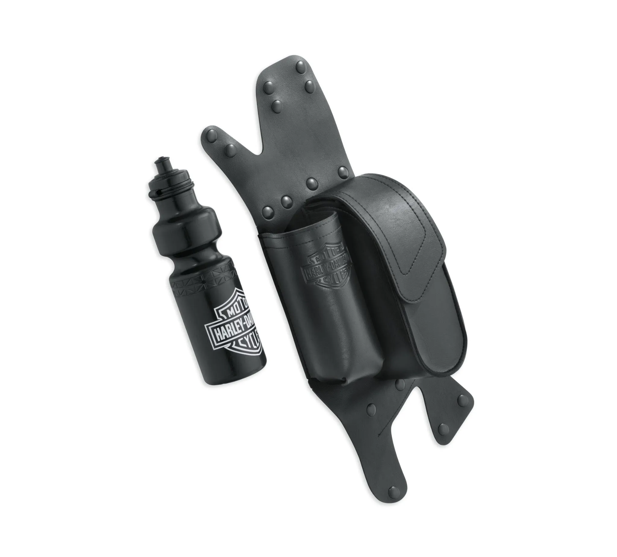 Saddlebag Guard Bag with Water Bottle Holder, Right Side - Black