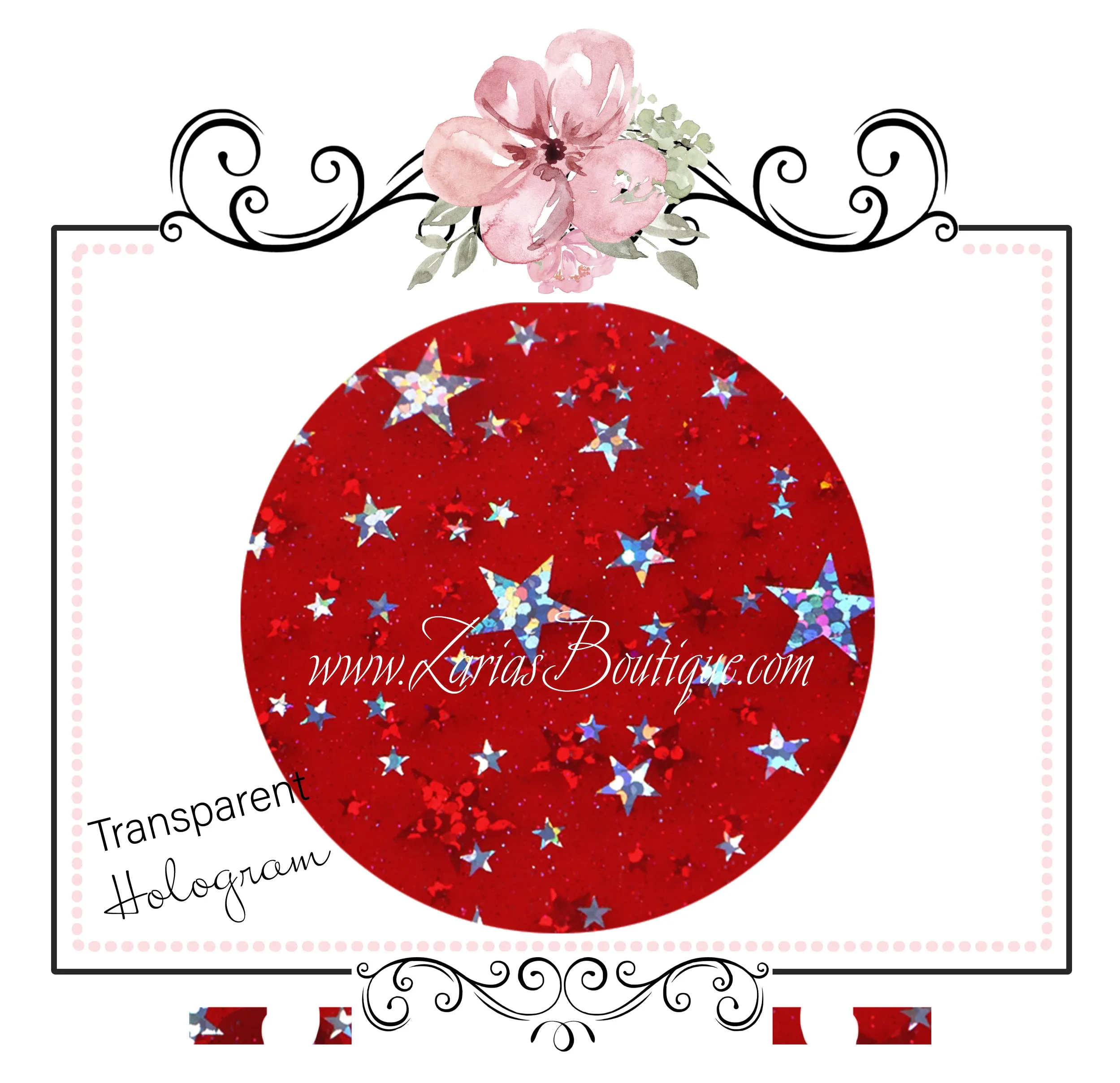 SALE Transparent Hologram Stars ~ Hot Pink & Silver ~ Bow Making ~ Craft Fabric Sheets