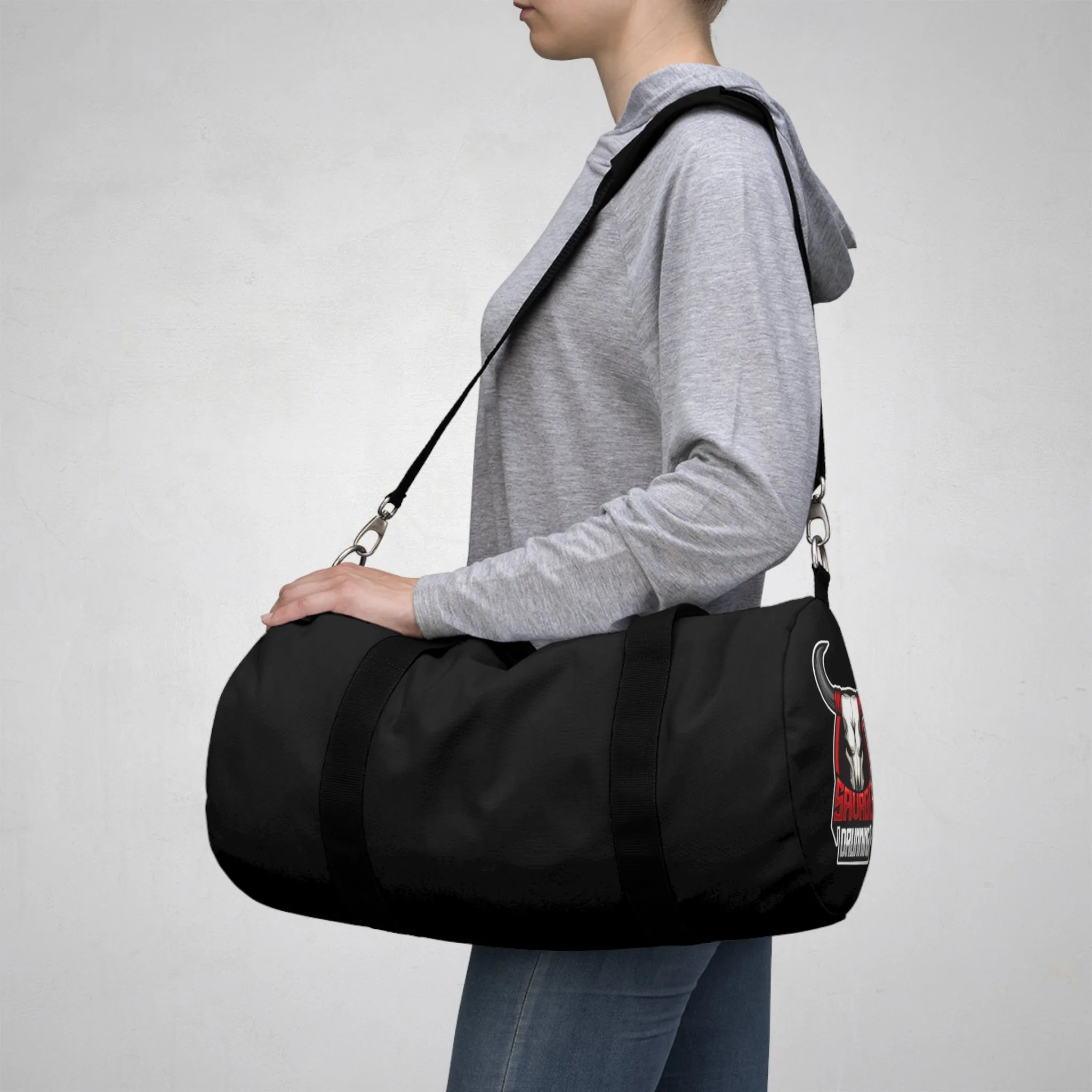 Savage Drumming Black Duffel Bag