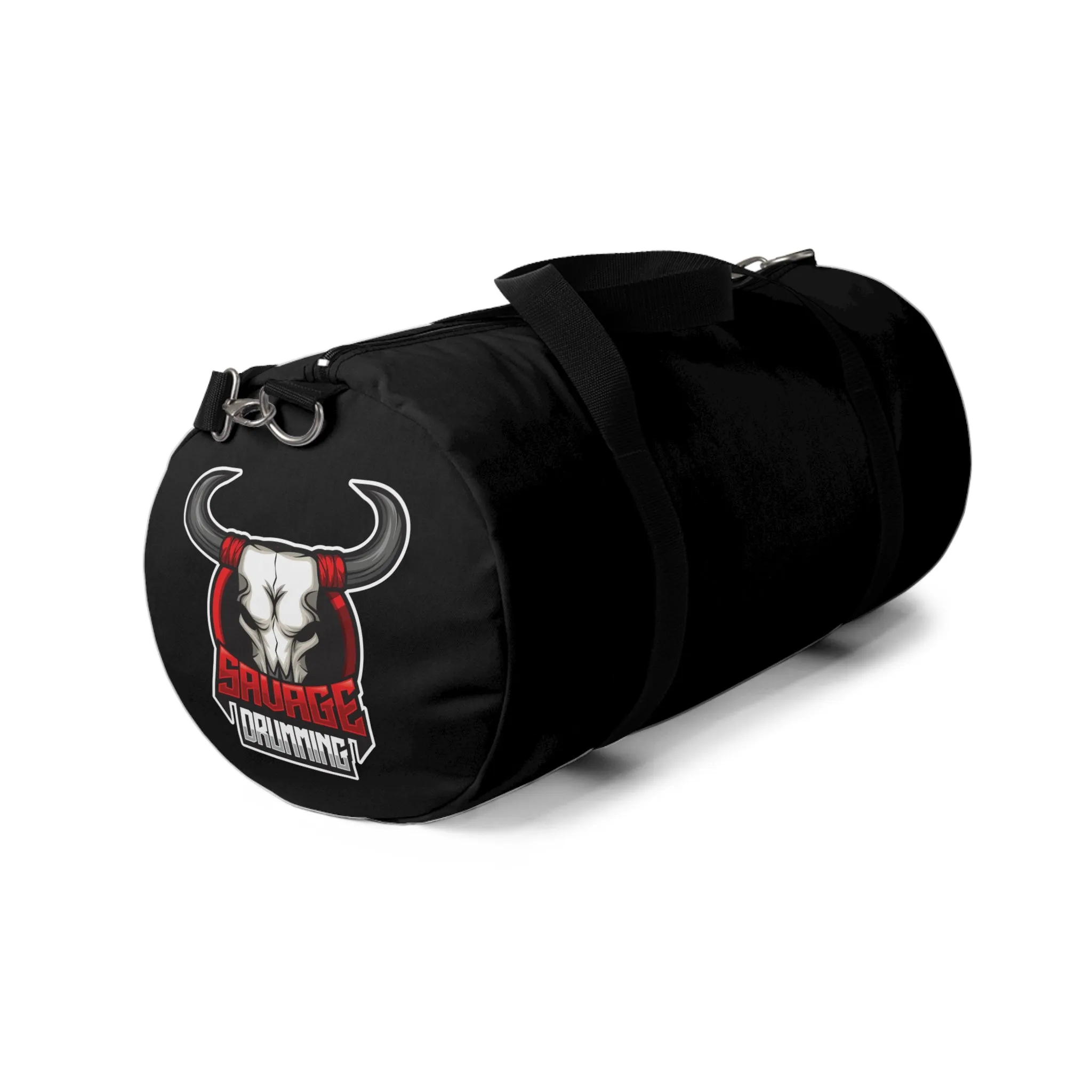 Savage Drumming Black Duffel Bag