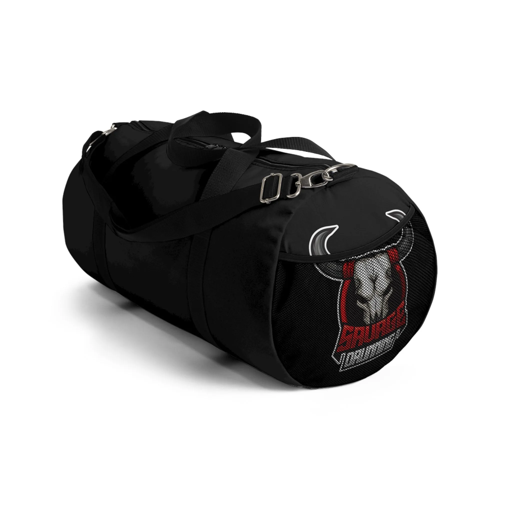 Savage Drumming Black Duffel Bag