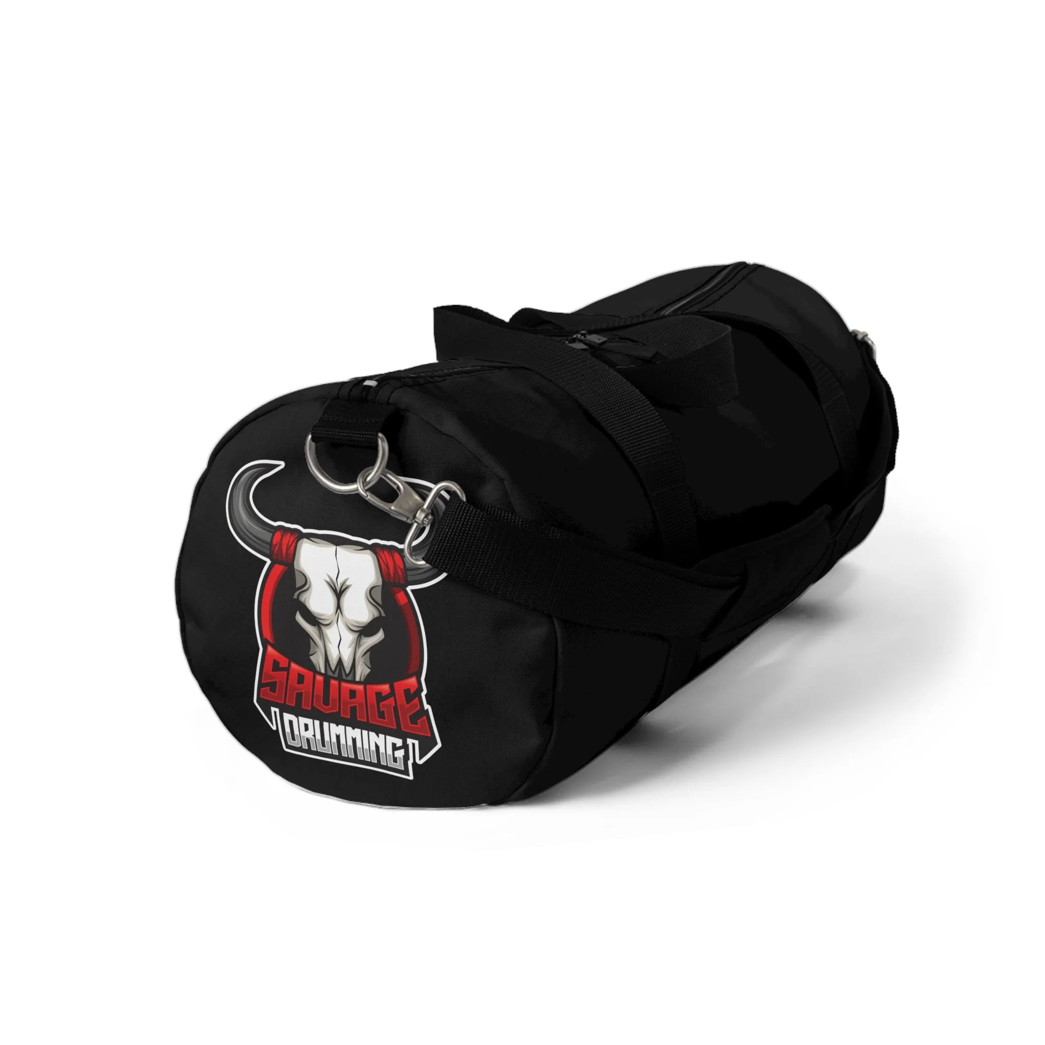 Savage Drumming Black Duffel Bag