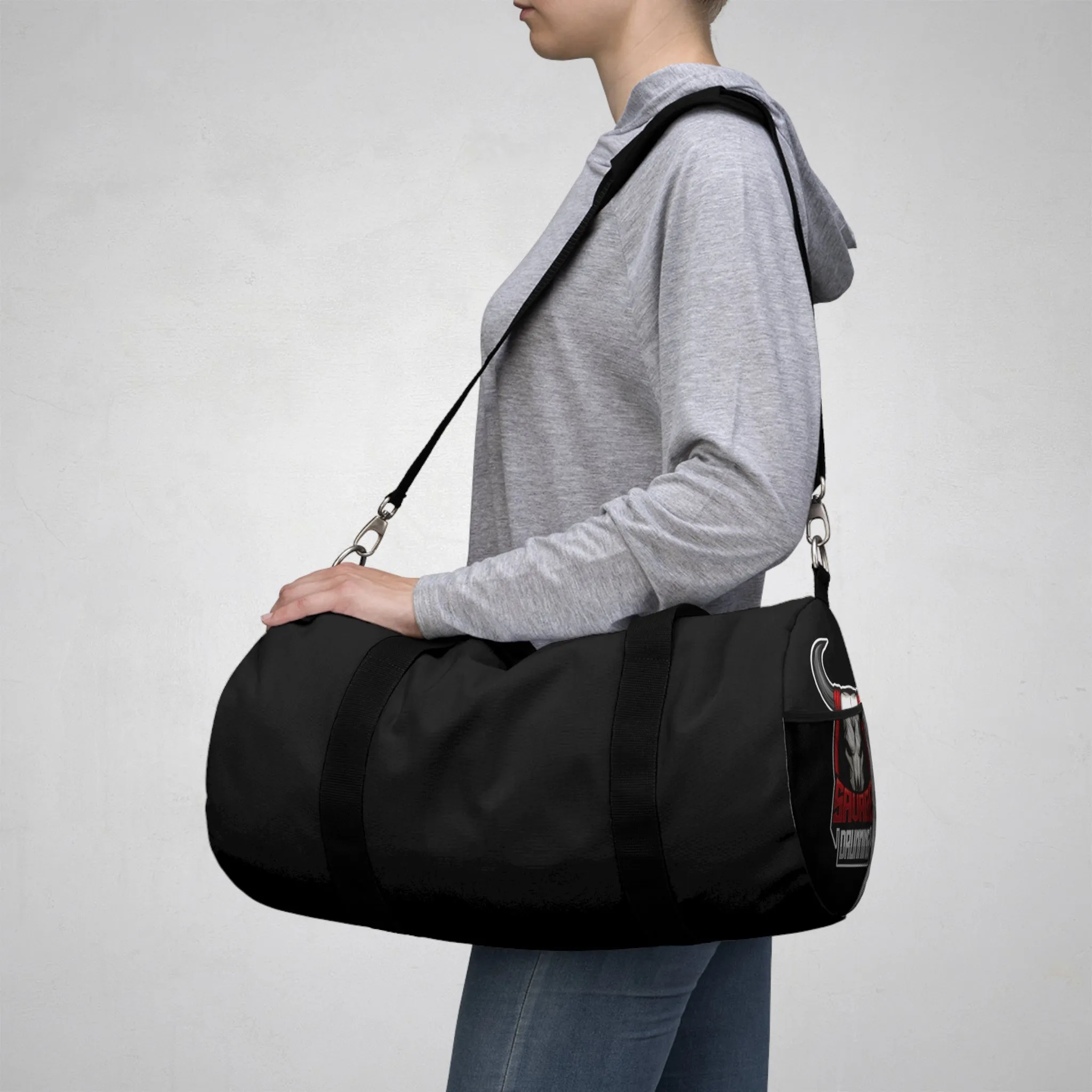 Savage Drumming Black Duffel Bag