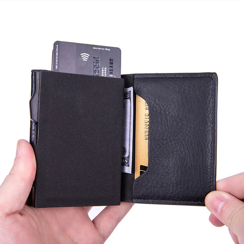 Side Push Auto Pop-Up Card Holder