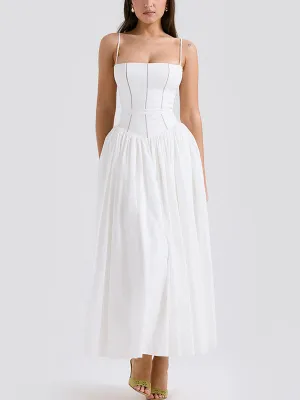 Slim-Fitting Suspender Belt Pure Lust Style Maxi Dress