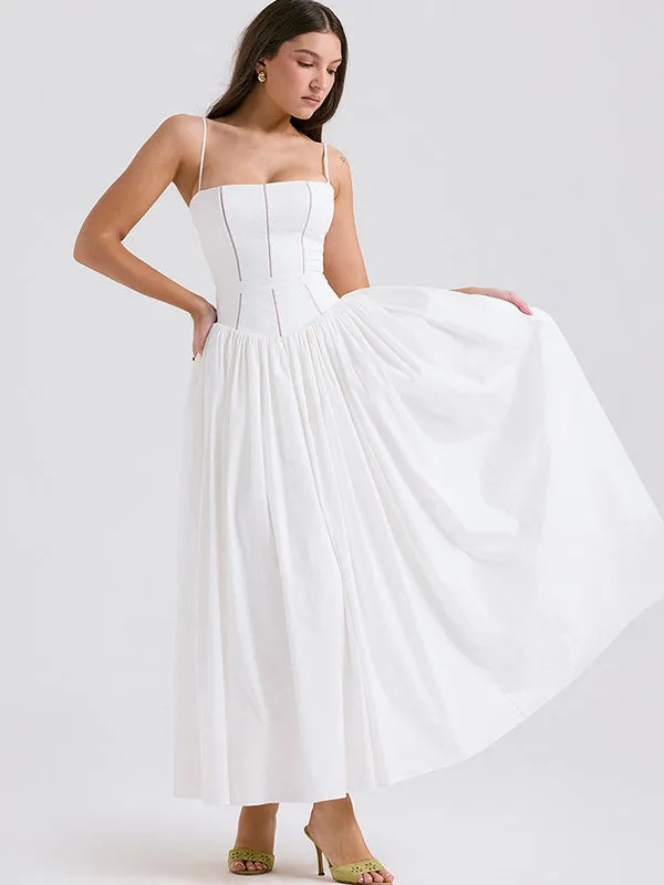 Slim-Fitting Suspender Belt Pure Lust Style Maxi Dress