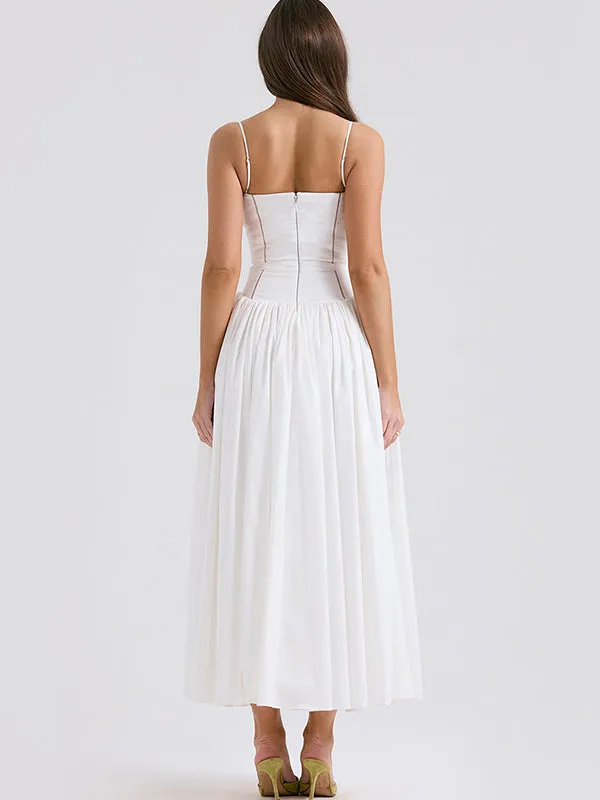 Slim-Fitting Suspender Belt Pure Lust Style Maxi Dress